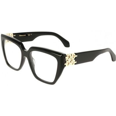 Lunettes de Vue Ferragamo SF3041E 53/16/140 Black Rec acetate-renew WOMAN SF3041E - Publicité Lunettes de Vue Ferragamo SF3041E 53/16/140 Black Rec acetate-renew WOMAN SF3041E - Publicité