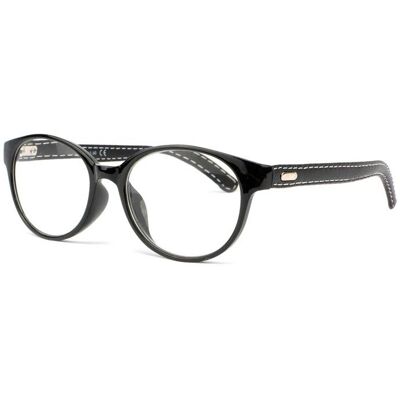 Lunettes Loupes-Loupea-Lunette lecture cuir noir - Dioptrie 2 - Noir - Publicité Lunettes Loupes-Loupea-Lunette lecture cuir noir - Dioptrie 2 - Noir - Publicité