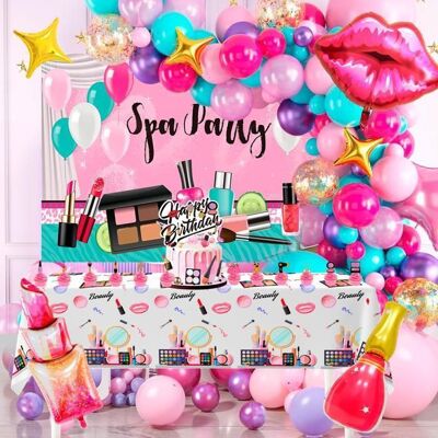 Ballons Anniversaire - INBOXXARTY - Thème Maquillage - Multicolore - Réutilisables - Hélium - Publicité Ballons Anniversaire - INBOXXARTY - Thème Maquillage - Multicolore - Réutilisables - Hélium - Publicité