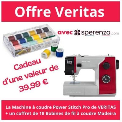 Machine à coudre Veritas Power Stitch Pro - 17 programmes pour tissus épais - Publicité Machine à coudre Veritas Power Stitch Pro - 17 programmes pour tissus épais - Publicité