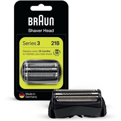 Tête de Rechange - BRAUN - 21B - Pour rasoir électrique Series 3 - Noir - Publicité Tête de Rechange - BRAUN - 21B - Pour rasoir électrique Series 3 - Noir - Publicité