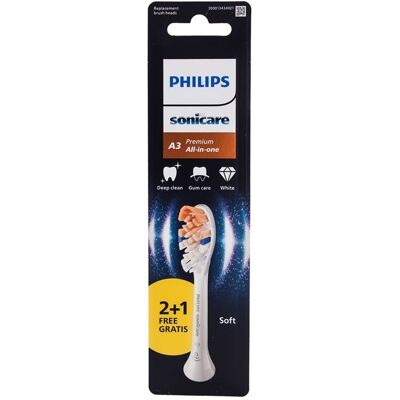 Philips Sonicare A3 Premium All-In-One 3 Têtes de Brosse de Rechange Souple dont 1 Offerte (Couleur : Blanc) - Publicité Philips Sonicare A3 Premium All-In-One 3 Têtes de Brosse de Rechange Souple dont 1 Offerte (Couleur : Blanc) - Publicité