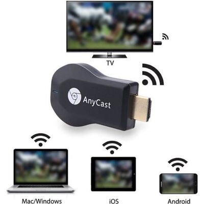 Dongle HDMI sans fil - AnyCast - WiFi - 1080P HD - Miracast - Airplay - DLNA - Noir - AnyCast M2 Plus Noir - Publicité Dongle HDMI sans fil - AnyCast - WiFi - 1080P HD - Miracast - Airplay - DLNA - Noir - AnyCast M2 Plus Noir - Publicité