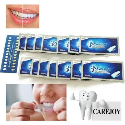 CAREJOY 14 paires de dents de bandes blanchissantes - Publicité CAREJOY 14 paires de dents de bandes blanchissantes - Publicité