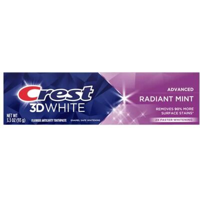 Crest - 3D White Advanced Radiant Mint - Dentifrice - Publicité Crest - 3D White Advanced Radiant Mint - Dentifrice - Publicité