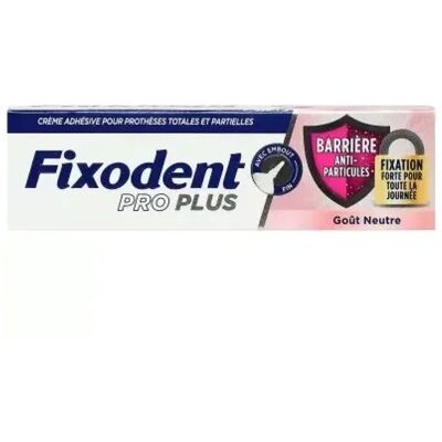 Fixodent Pro Plus Crème Adhésive Goût Neutre 40 Grammes - Publicité Fixodent Pro Plus Crème Adhésive Goût Neutre 40 Grammes - Publicité