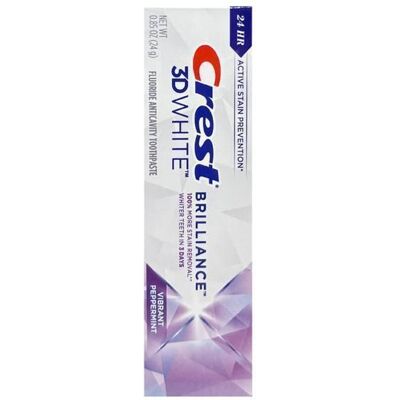 Crest 3D White Brilliance Vibrant Peppermint - 0.85 oz (24 g) - Dentifrice - Publicité Crest 3D White Brilliance Vibrant Peppermint - 0.85 oz (24 g) - Dentifrice - Publicité