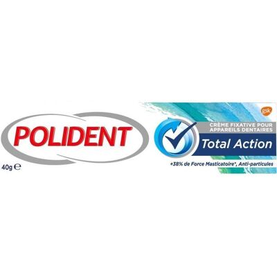 Crème Fixative Total Action pour Appareils Dentaires - 12H - Publicité Crème Fixative Total Action pour Appareils Dentaires - 12H - Publicité