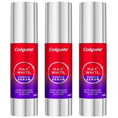 Colgate Dentifrice Purple Toner – Booster de Blancheur - Pour un sourire plus éclatant dès la première utilisation – 40ml – Lot de 3 - Publicité Colgate Dentifrice Purple Toner – Booster de Blancheur - Pour un sourire plus éclatant dès la première utilisation – 40ml – Lot de 3 - Publicité