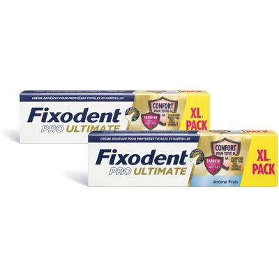 Fixodent Pro Ultimate crème adhésive XL fixation Forte (fraise) lot de 2x57mlg - Publicité Fixodent Pro Ultimate crème adhésive XL fixation Forte (fraise) lot de 2x57mlg - Publicité