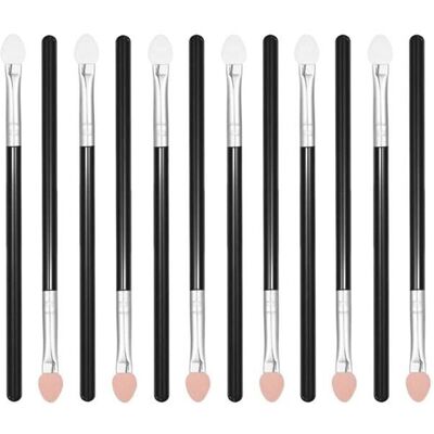 12 Applicateurs Fard à Paupières Dual Color - Éponge Pinceau Maquillage Yeux - Pour Débutantes et Professionnelles dupcheliry - Publicité 12 Applicateurs Fard à Paupières Dual Color - Éponge Pinceau Maquillage Yeux - Pour Débutantes et Professionnelles dupcheliry - Publicité