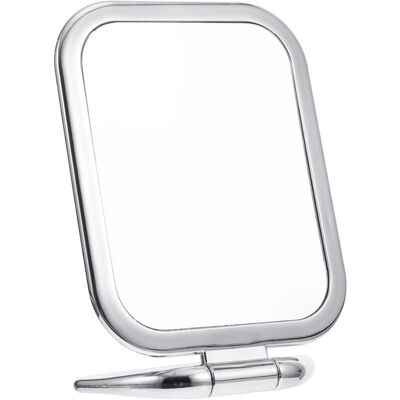 AMRINUGL Miroir Double Face Pliant 26cm/20cm Grossissant Portable Argenté Brillant Label - Publicité AMRINUGL Miroir Double Face Pliant 26cm/20cm Grossissant Portable Argenté Brillant Label - Publicité