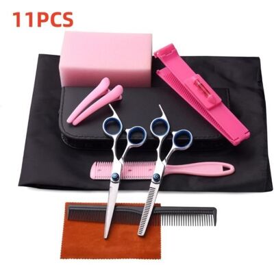 Ciseaux Coiffure - Professionnel - Kit 11 PCS - Outils de Barber - Pour Tous Types de Cheveux - Mixte - Publicité Ciseaux Coiffure - Professionnel - Kit 11 PCS - Outils de Barber - Pour Tous Types de Cheveux - Mixte - Publicité