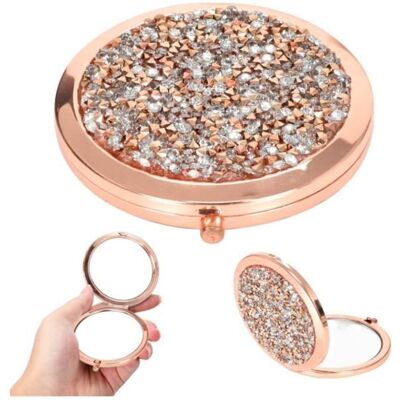 Miroir De MaquillageMiroir Pliant RondMiroir De Poche RoseMini Miroir De Poche Cute-77mm-Convient pour Le Travail(Or Rose) - Publicité Miroir De MaquillageMiroir Pliant RondMiroir De Poche RoseMini Miroir De Poche Cute-77mm-Convient pour Le Travail(Or Rose) - Publicité
