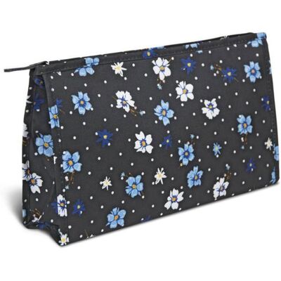 KINSTON Grande Trousse Textile Imperméable Pochette Cosmétique De Voyage (Motif Fleuri) Noir - Publicité KINSTON Grande Trousse Textile Imperméable Pochette Cosmétique De Voyage (Motif Fleuri) Noir - Publicité