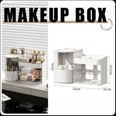 Generic Boîte de rangement pour cosmétiques : rouge à lèvres masques pinceaux de maquillage produits de soin étagère à tiroirs (blanc) - Publicité Generic Boîte de rangement pour cosmétiques : rouge à lèvres masques pinceaux de maquillage produits de soin étagère à tiroirs (blanc) - Publicité