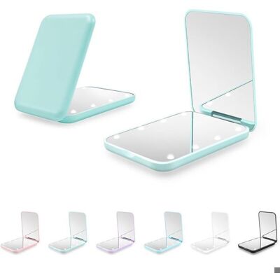 ITCDD Miroir compact miroir de poche LED grossissant 1X/3X avec batterie interne mini miroir pour sac à main poche voyage et cadeau - Publicité ITCDD Miroir compact miroir de poche LED grossissant 1X/3X avec batterie interne mini miroir pour sac à main poche voyage et cadeau - Publicité