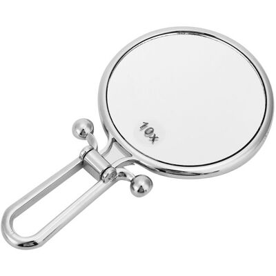 Miroir de maquillage double face grossissant 10x cosmétique portable pliable pour voyage à domicile (argent) -SALALIS - Publicité Miroir de maquillage double face grossissant 10x cosmétique portable pliable pour voyage à domicile (argent) -SALALIS - Publicité