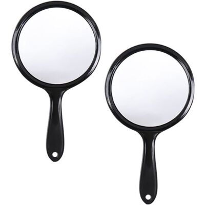 AMRINUGL 2pièces Miroir De Maquillage à Main De Miroir Cosmétique Portable pour Usage Domestique pour Salle De Bain Et Bureau Label - Publicité AMRINUGL 2pièces Miroir De Maquillage à Main De Miroir Cosmétique Portable pour Usage Domestique pour Salle De Bain Et Bureau Label - Publicité