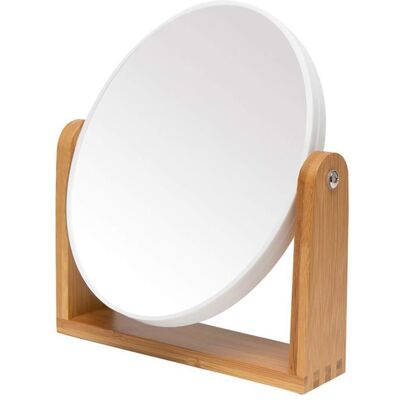 Miroir de maquillage ®TONLRGY ovale 205 x 18 cm grossissement 1X/3X double face rotation à 360 degrés - Publicité Miroir de maquillage ®TONLRGY ovale 205 x 18 cm grossissement 1X/3X double face rotation à 360 degrés - Publicité