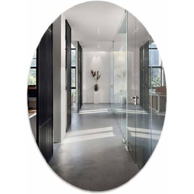 HANDEIU Miroir de salle de bain ovale moderneauto-adhésifmiroir de maquillage muraldécoratifdimensions 30 x 40 cm - Publicité HANDEIU Miroir de salle de bain ovale moderneauto-adhésifmiroir de maquillage muraldécoratifdimensions 30 x 40 cm - Publicité