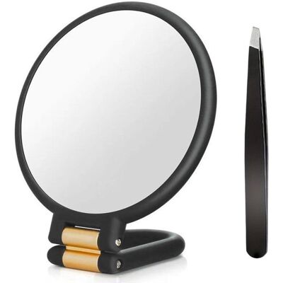 ZIMTEX TECH Miroir grossissant x30 - Miroir à main avec poignée - Miroir double face grossissant x30/x1 - Miroir cosmétique pliable et portable - Publicité ZIMTEX TECH Miroir grossissant x30 - Miroir à main avec poignée - Miroir double face grossissant x30/x1 - Miroir cosmétique pliable et portable - Publicité