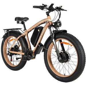 BAOLUJIE Vélo Électrique Double Moteur 1000W x2 Batterie 48V20AH 45KM/H Autonomie 65KM Shimano 21 Vitesses Fat Pneu - VTT - Beige Beige - Publicité BAOLUJIE Vélo Électrique Double Moteur 1000W x2 Batterie 48V20AH 45KM/H Autonomie 65KM Shimano 21 Vitesses Fat Pneu - VTT - Beige Beige - Publicité