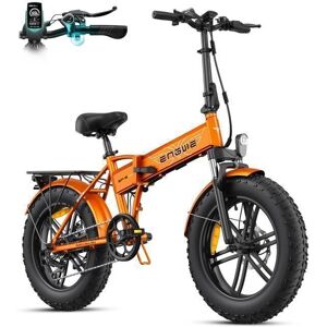 Vélo électrique pliant ENGWE EP-2 Boost pneus tout-terrain 20*4 batterie amovible 48V13Ah autonomie jusquà 120 km Orange - Publicité Vélo électrique pliant ENGWE EP-2 Boost pneus tout-terrain 20*4 batterie amovible 48V13Ah autonomie jusquà 120 km Orange - Publicité