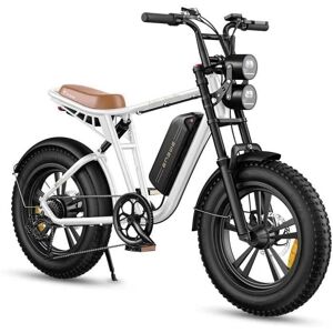 ENGWE M20 - Vélo Électrique 20 - Autonomie 120km - Batterie 48V26Ah - Tout Suspendu - Shimano 7 Vitesses - VTT Fat Bike Blanc Blanc - Publicité ENGWE M20 - Vélo Électrique 20 - Autonomie 120km - Batterie 48V26Ah - Tout Suspendu - Shimano 7 Vitesses - VTT Fat Bike Blanc Blanc - Publicité
