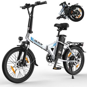 Vélo électrique pliant VARUN C20-1 48 V 250 W batterie 3744 Wh blanc Blanc - Publicité Vélo électrique pliant VARUN C20-1 48 V 250 W batterie 3744 Wh blanc Blanc - Publicité