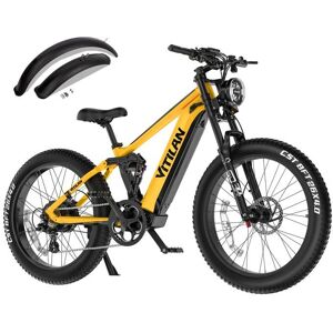 Vélo électrique VITILAN T7 PRO - Batterie 52 V 20 Ah 1040 Wh - Jaune Jaune - Publicité Vélo électrique VITILAN T7 PRO - Batterie 52 V 20 Ah 1040 Wh - Jaune Jaune - Publicité