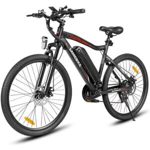 2025 Samebike SY26-II - Vélo électrique 26 - Moteur 350W - Batterie 36V 13Ah 35KM/h - Autonomie 90km - Shimano 21 vitesses - Noir Noir - Publicité 2025 Samebike SY26-II - Vélo électrique 26 - Moteur 350W - Batterie 36V 13Ah 35KM/h - Autonomie 90km - Shimano 21 vitesses - Noir Noir - Publicité