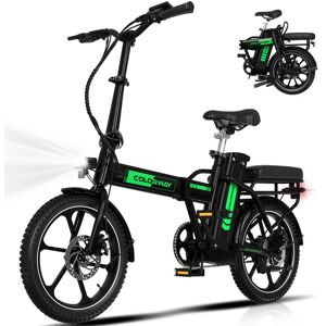 Vélo électrique pliable 16 COLORWAY - Batterie 36V12Ah - Pédalage assisté - Écran LCD - Noir Noir - Publicité Vélo électrique pliable 16 COLORWAY - Batterie 36V12Ah - Pédalage assisté - Écran LCD - Noir Noir - Publicité