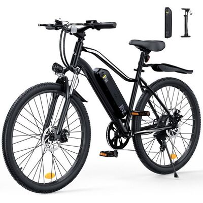 AGILERIDE Vélo Électrique VTT adulte 26-Moteur 350W-Batterie amovible 36V 15 Ah-5 vitesses-Autonomie max 90 km-Charge maximale 150 kg-Noir Noir - Publicité AGILERIDE Vélo Électrique VTT adulte 26-Moteur 350W-Batterie amovible 36V 15 Ah-5 vitesses-Autonomie max 90 km-Charge maximale 150 kg-Noir Noir - Publicité