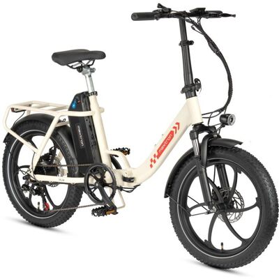 Vélo Électrique MAXTURN MULE - Moteur 250W Batterie 48V20AH 20 Frein à Disque Mécanique - Blanc Blanc - Publicité Vélo Électrique MAXTURN MULE - Moteur 250W Batterie 48V20AH 20 Frein à Disque Mécanique - Blanc Blanc - Publicité