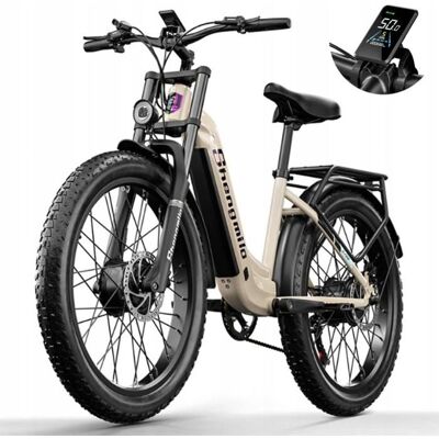 Vélo électrique - Shengmilo S700 - 2000W Double moteur - Fatbike velo electrique 26 - Samsung 48V17.5Ah - Freins hydrauliques Marron - Publicité Vélo électrique - Shengmilo S700 - 2000W Double moteur - Fatbike velo electrique 26 - Samsung 48V17.5Ah - Freins hydrauliques Marron - Publicité