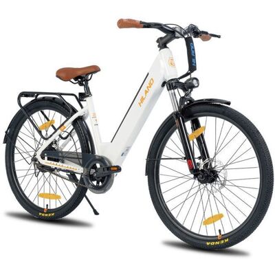 HILAND Vélo électrique adulte avec moteur 250W vitesse 25KM/H suspension avant passage droitBlanc Blanc - Publicité HILAND Vélo électrique adulte avec moteur 250W vitesse 25KM/H suspension avant passage droitBlanc Blanc - Publicité
