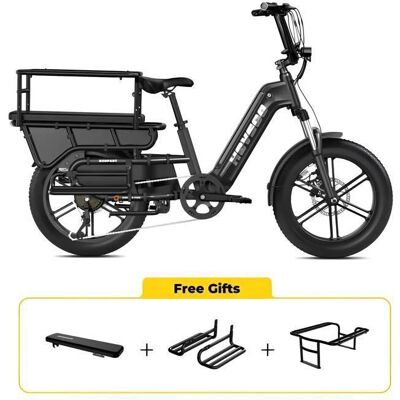 Vélo cargo électrique - HOVSCO K6 - Moteur jusquà 1200W - Batterie 48V 15Ah - Autonomie 90 km - Publicité Vélo cargo électrique - HOVSCO K6 - Moteur jusquà 1200W - Batterie 48V 15Ah - Autonomie 90 km - Publicité