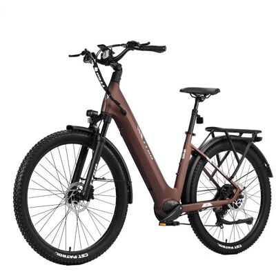 Vélo Électrique Ville TTGO Z3 275 250W 48V15Ah Shimano 7 Vitesses Freins à Disque Hydrauliques 120km Cadre Aluminium Marron - Publicité Vélo Électrique Ville TTGO Z3 275 250W 48V15Ah Shimano 7 Vitesses Freins à Disque Hydrauliques 120km Cadre Aluminium Marron - Publicité