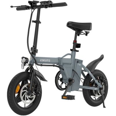 ESKUTE F100 Vélo Électrique Pliant - Moteur 250W - Batterie 36V9Ah - Pneus 14 Pouces -Vitesse Maximale 25km/h - Autonomie 55km -Gris Gris - Publicité ESKUTE F100 Vélo Électrique Pliant - Moteur 250W - Batterie 36V9Ah - Pneus 14 Pouces -Vitesse Maximale 25km/h - Autonomie 55km -Gris Gris - Publicité