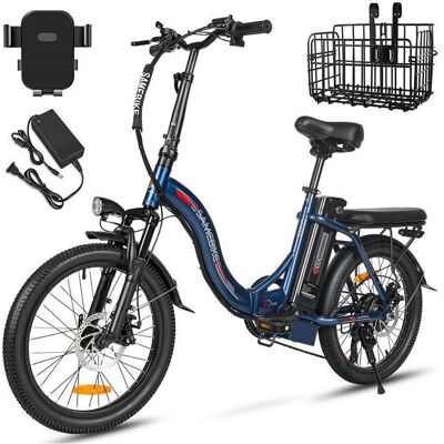 2025 Samebike CY20 - Vélo électrique pliable 20 - Moteur 350W - Batterie 36V 13Ah - Autonomie 90km - Shimano 7 vitessesBleu Bleu - Publicité 2025 Samebike CY20 - Vélo électrique pliable 20 - Moteur 350W - Batterie 36V 13Ah - Autonomie 90km - Shimano 7 vitessesBleu Bleu - Publicité