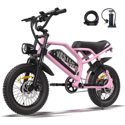 AVDLEU Vélo Électrique Tout Terrain - Roues 16 - 250W - Batterie 36V 12.8Ah - Autonomie 40-70km (Mode ASSIST) -Adolescents/Adulte Rose - Publicité AVDLEU Vélo Électrique Tout Terrain - Roues 16 - 250W - Batterie 36V 12.8Ah - Autonomie 40-70km (Mode ASSIST) -Adolescents/Adulte Rose - Publicité