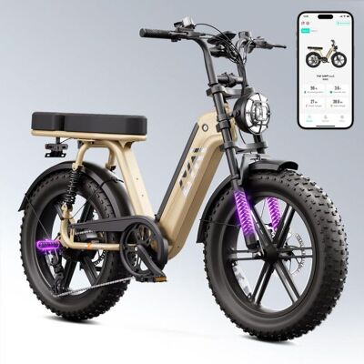 Vélo Électrique TST R7 - Moteur 1200W - Batterie 48V15Ah - Autonomie 90km Vitesse 45km/h - 20×4.0 Tout-Terrain Freins Hydrauliques Jaune - Publicité Vélo Électrique TST R7 - Moteur 1200W - Batterie 48V15Ah - Autonomie 90km Vitesse 45km/h - 20×4.0 Tout-Terrain Freins Hydrauliques Jaune - Publicité