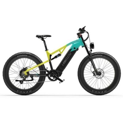 Vélo électrique tout-terrain - LANKELEISI - RV800 Plus - 48V 20Ah - Bafang 750W 100Nm - Tout-suspendu 120mm Vert - Publicité Vélo électrique tout-terrain - LANKELEISI - RV800 Plus - 48V 20Ah - Bafang 750W 100Nm - Tout-suspendu 120mm Vert - Publicité