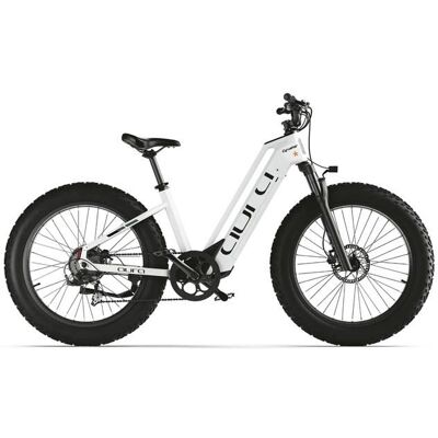 Cyrusher Aura Vélo Électrique Fat Bike 26 Batterie Samsung 52V 15Ah Capteur de Couple Blanc Blanc - Publicité Cyrusher Aura Vélo Électrique Fat Bike 26 Batterie Samsung 52V 15Ah Capteur de Couple Blanc Blanc - Publicité