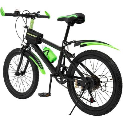 HOME FIT TRAINING Vélo pour enfant 20 pouces - Garçon - Fille - VTT - Multivitesses - Double disque - Vélo de ville Vert - Publicité HOME FIT TRAINING Vélo pour enfant 20 pouces - Garçon - Fille - VTT - Multivitesses - Double disque - Vélo de ville Vert - Publicité