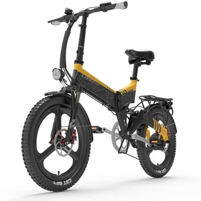 Vélo Electrique Pliable Lankeleisi G650 Cadre Aluminium Moteur 500W Batterie 48V 12.8AH Autonomie PAS 110km Tout SuspenduJaune Jaune - Publicité Vélo Electrique Pliable Lankeleisi G650 Cadre Aluminium Moteur 500W Batterie 48V 12.8AH Autonomie PAS 110km Tout SuspenduJaune Jaune - Publicité