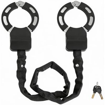WOZWE Antivol Velo Antivol Trotinette Electrique Robuste Antivol Chaine Velo avec Clés Accessoires pour Vélos et Scooters Electriques Noir - Publicité WOZWE Antivol Velo Antivol Trotinette Electrique Robuste Antivol Chaine Velo avec Clés Accessoires pour Vélos et Scooters Electriques Noir - Publicité