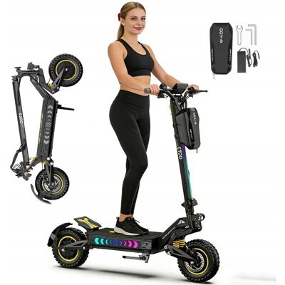 Trottinette éLectrique OOTD T10 Pro Pour Adulte Double Moteur 1300 W X 2 Pneus 11 Pouces Batterie 52 V 234 Ah Pliable Noir - Publicité Trottinette éLectrique OOTD T10 Pro Pour Adulte Double Moteur 1300 W X 2 Pneus 11 Pouces Batterie 52 V 234 Ah Pliable Noir - Publicité