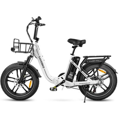 Vélo électrique pliable SAMEBIKE C05 Pro 250 W 36 V 13 Ah Fat Bike blanc Blanc - Publicité Vélo électrique pliable SAMEBIKE C05 Pro 250 W 36 V 13 Ah Fat Bike blanc Blanc - Publicité